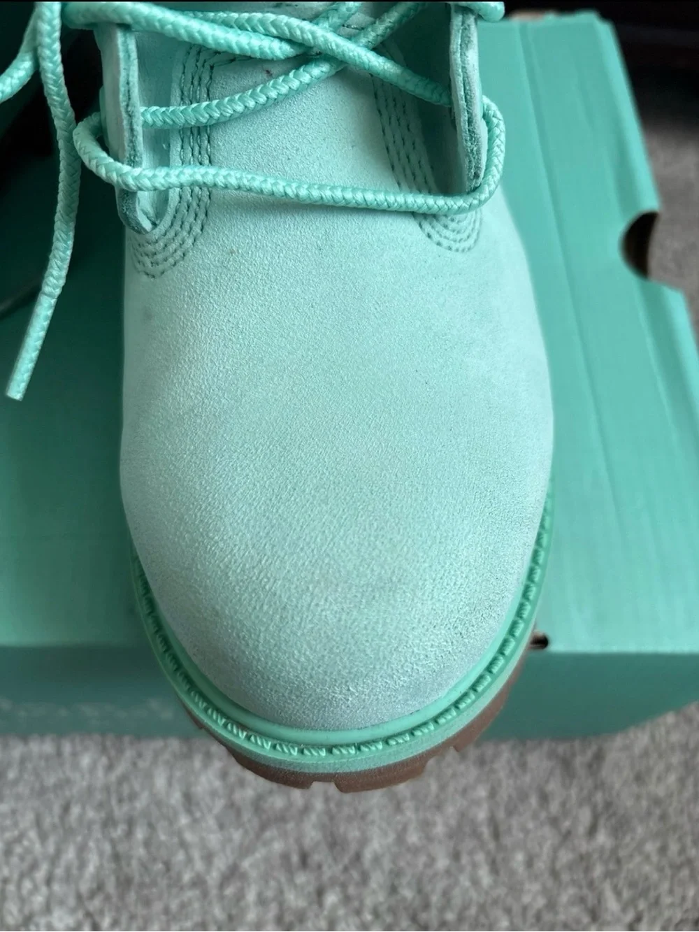 Timberland Kids Mint Green Lace-Up Boots